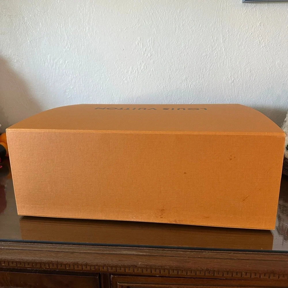 Louis Vuitton Magnetic Collapsible Large Orange Storage Gift Box 18x14.5x7